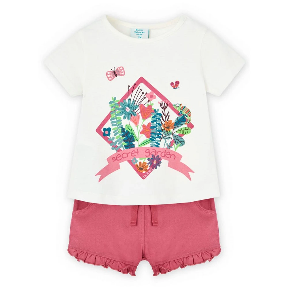 Ensemble Short Cerise 3-8ans