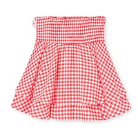 Flowers Vichy Skirt 4-8y