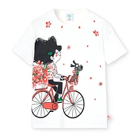 Flowers Bicycle T-Shirt 4-8y