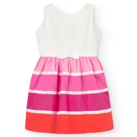 Striped Satin Dress 4-10y