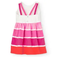 Striped Satin Dress 4-10y