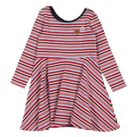 Puppies Striped Rib Dress 7-12y