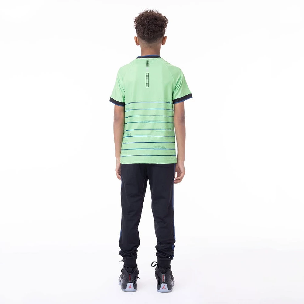 T-Shirt Récré Rayé Lime 7-14ans