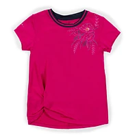 T-Shirt On Bouge! Fuchsia 7-14ans