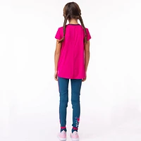 T-Shirt On Bouge! Fuchsia 7-14ans