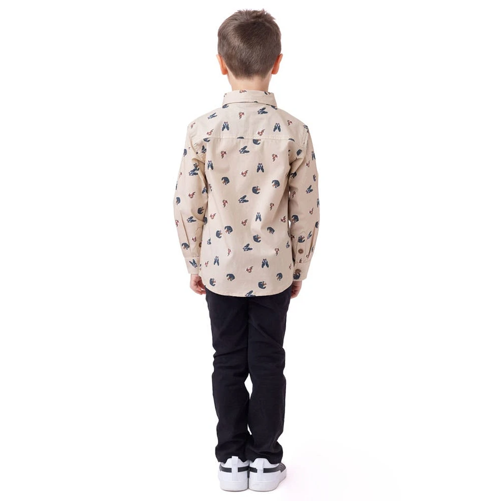 Chemise Imprimée Beige Party 2-12ans