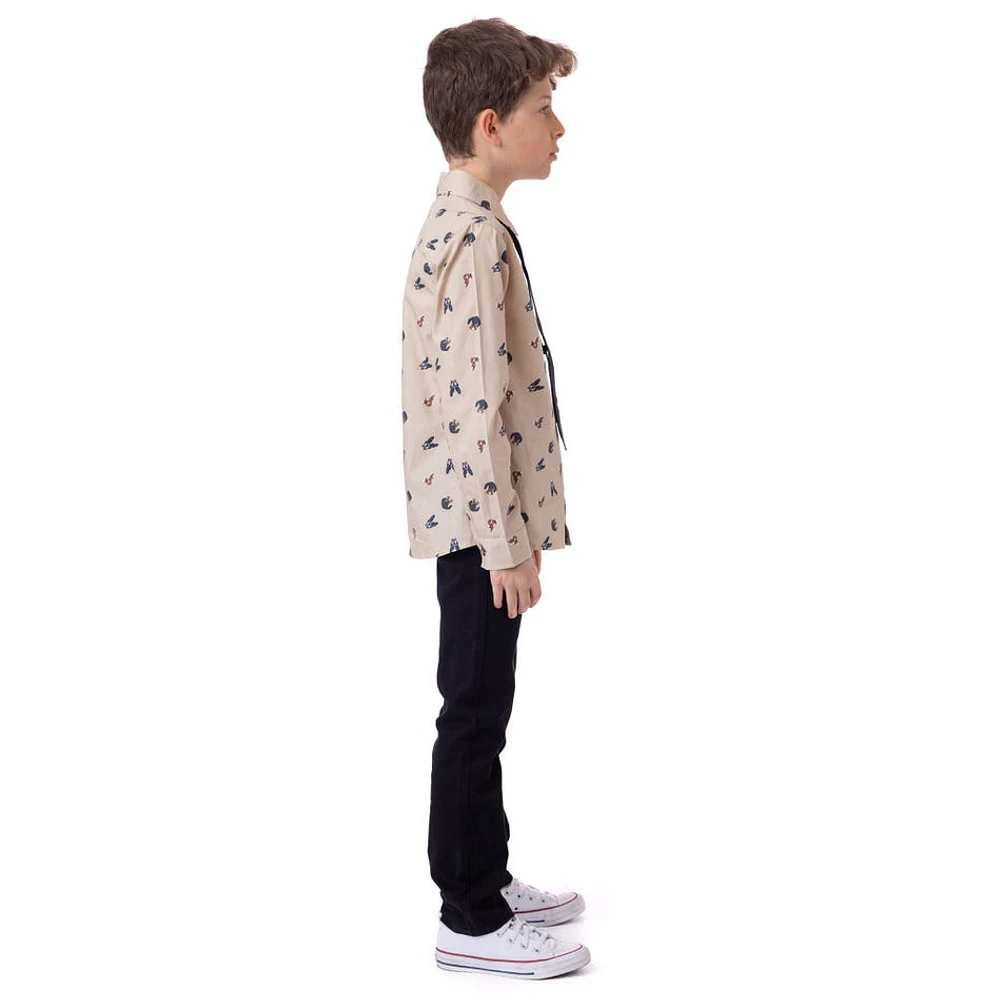 Chemise Imprimée Beige Party 2-12ans