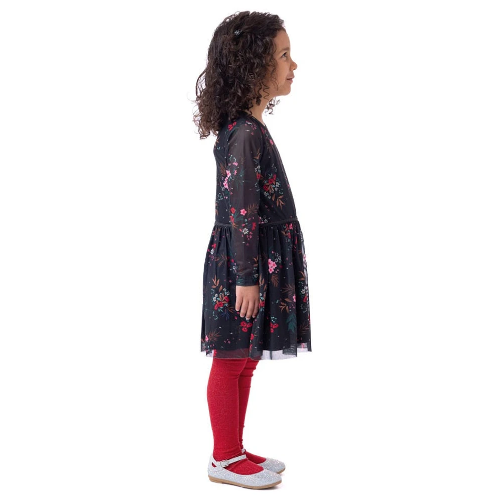 Robe Fleurs Briller 2-12ans