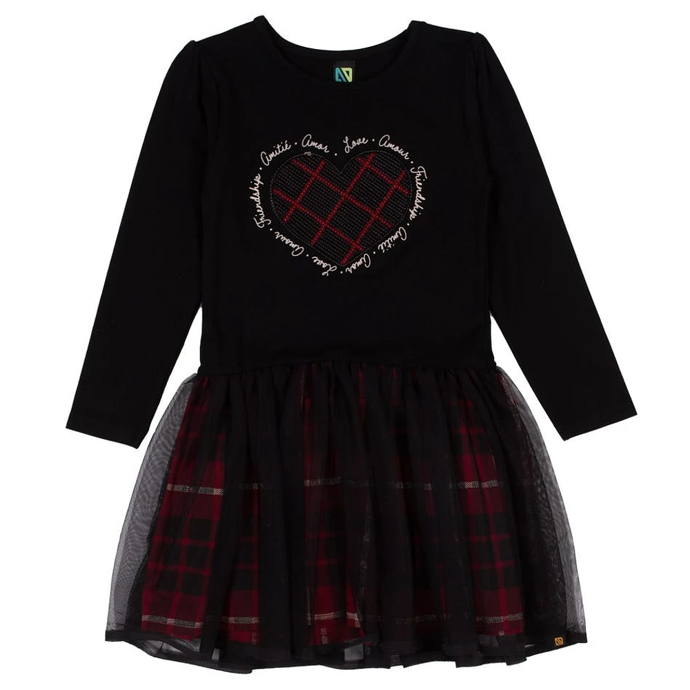 Shine Plaid Dress 2-12y