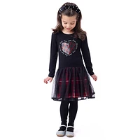 Shine Plaid Dress 2-12y