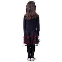 Shine Plaid Dress 2-12y