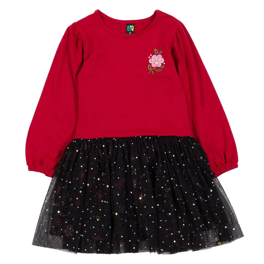 Shine Red Dress 2-12y