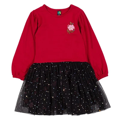 Shine Red Dress 2-12y