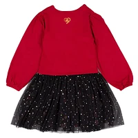 Shine Red Dress 2-12y