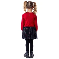 Shine Red Dress 2-12y