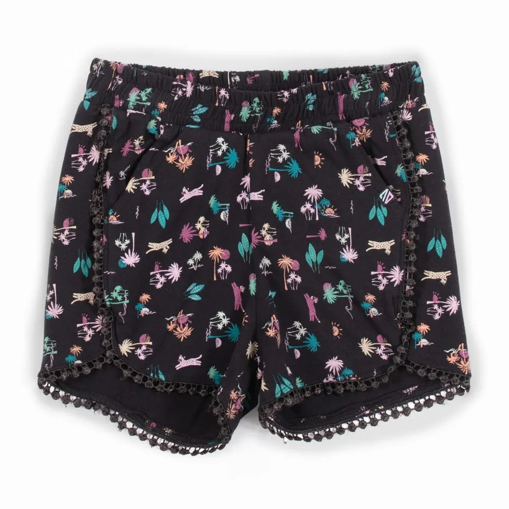 Let's Travel printed Shorts7-12y