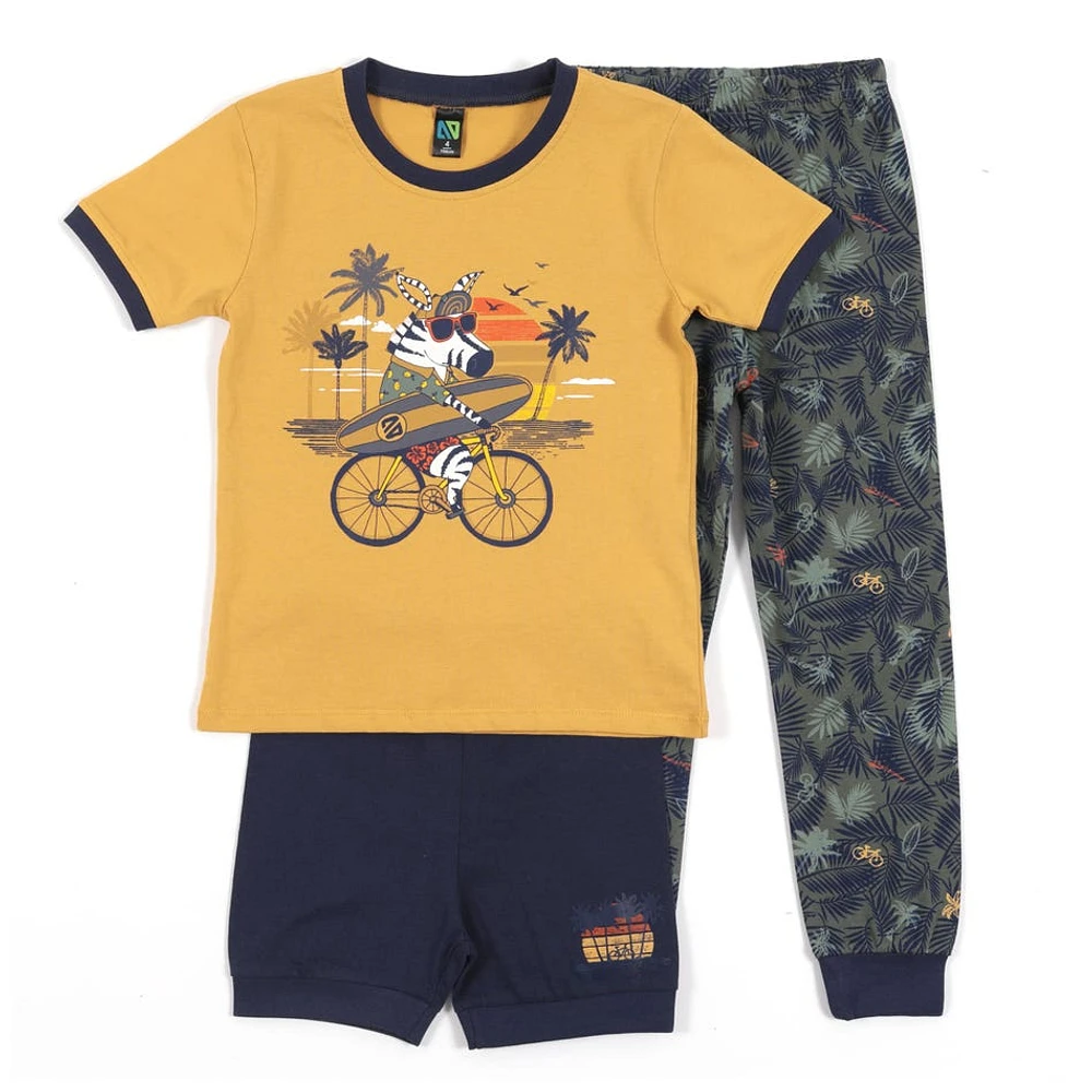 Pyjama Trois Pièces Vélos 7-12ans