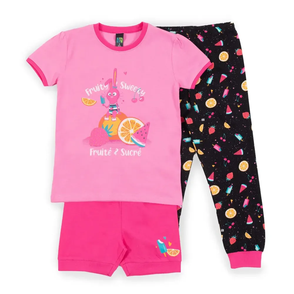 Fruits 3 Pieces Pajamass 2-6y