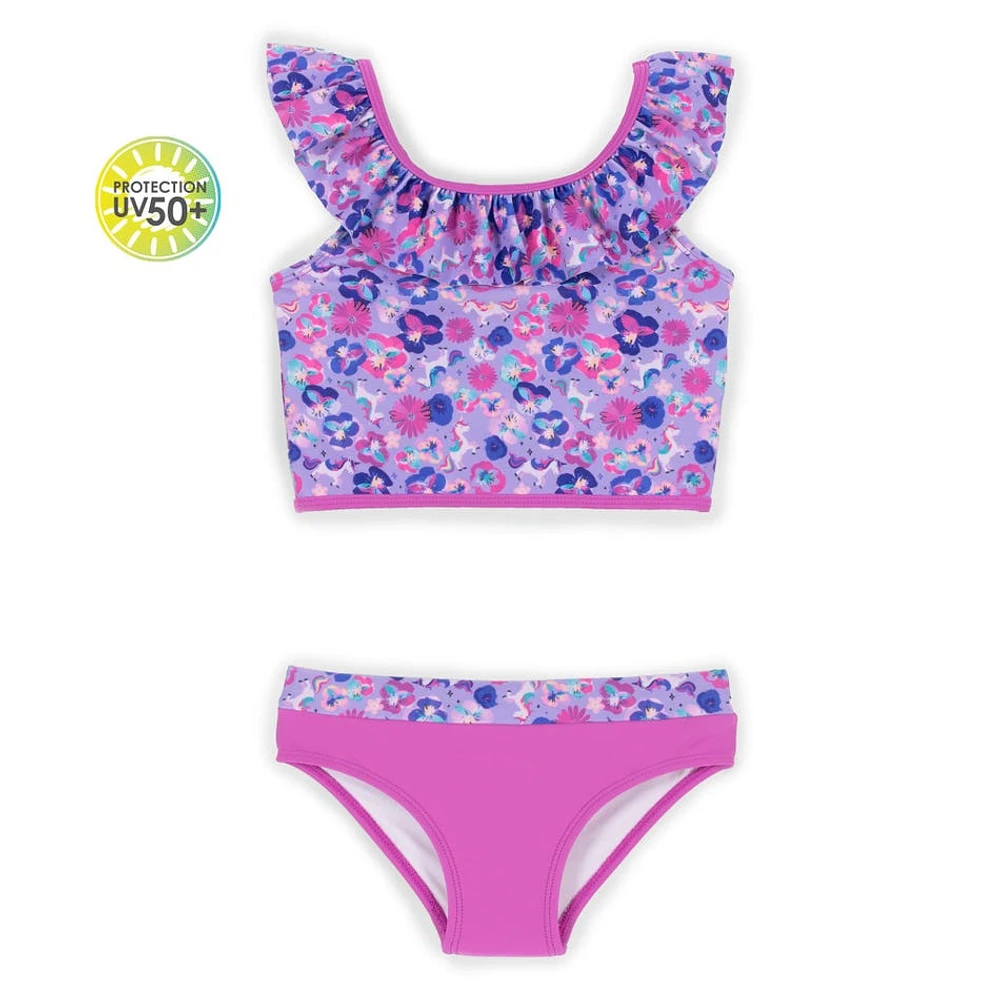 Bikini UV Volant Licorne 3-6ans