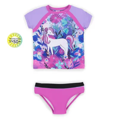 Unicorn 2 Pieces UV Swimsuit 2-6y