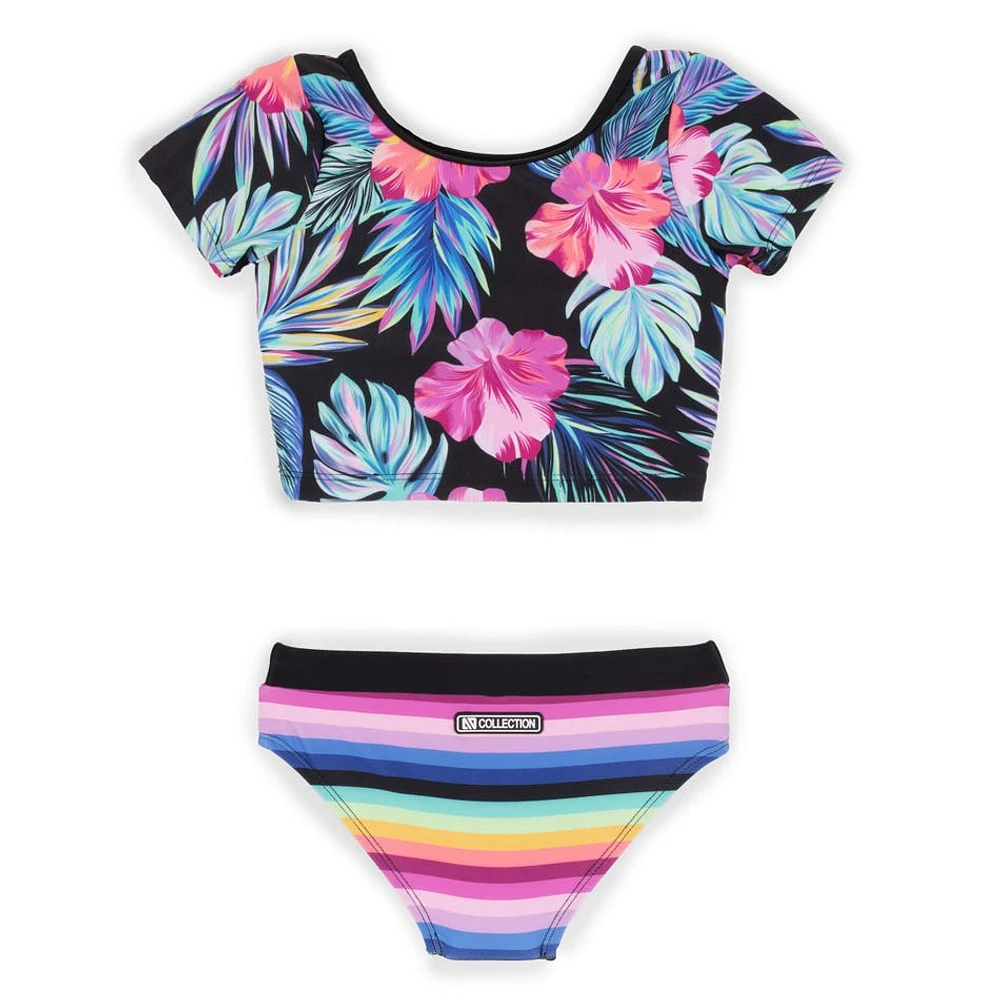 Bikini UV Noeud Hibiscus 7-14ans