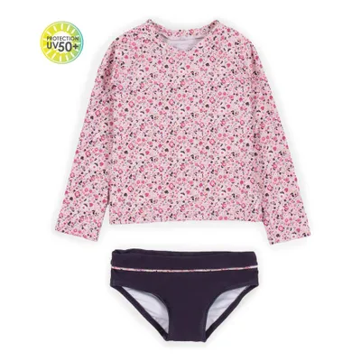 Mini Flowers Long Sleeves Swimsuit 3-6y