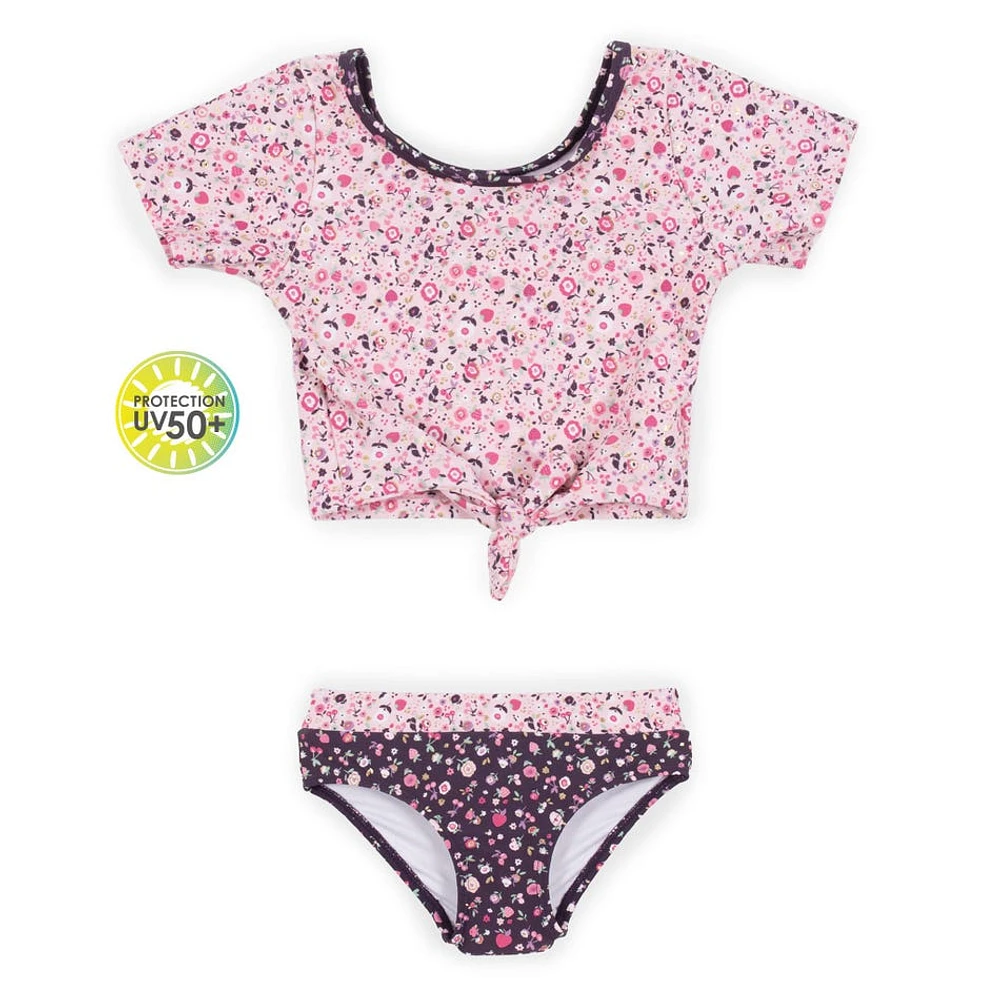 Mini Flowers Knot Bikini 3-6y