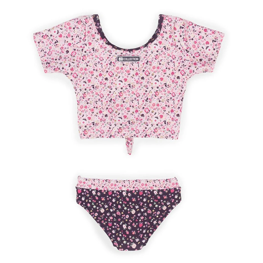 Mini Flowers Knot Bikini 3-6y