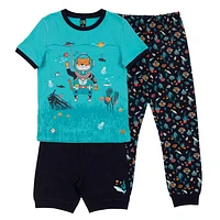 Tiger 3 Pieces Pajamas 2-6y