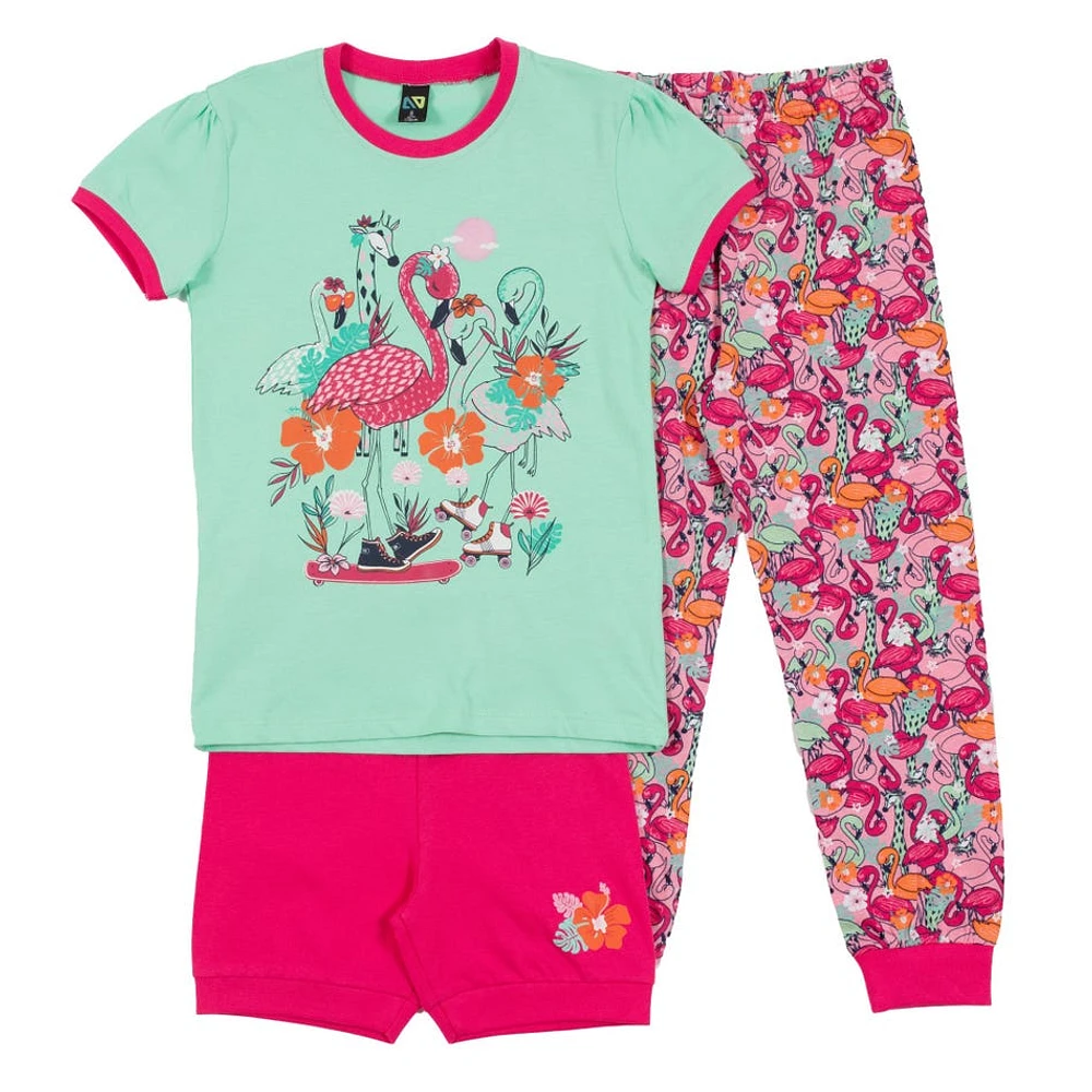 Flamingo 3pc Pajamas 12-24m