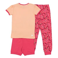 Ladybug 3 Pieces Pajamas 7-12y