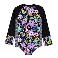 Tropical UV Long Sleeves Swimsuit 2-6y