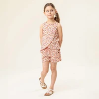 Ladybug Flower Shorts 2-12y