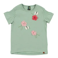 Ladybug Flower T-Shirt 2-12y