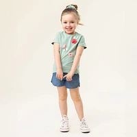 Ladybug Flower T-Shirt 2-12y