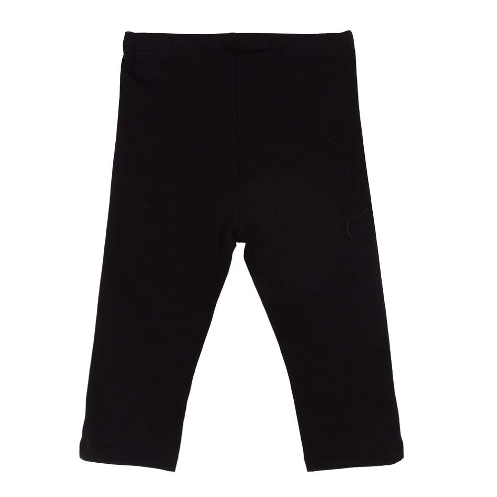 Legging 3/4 Noir Pouce Vert 2-12ans