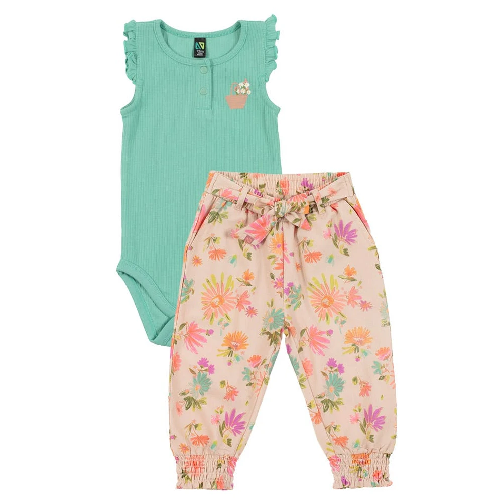 Ensemble Pantalon Petite Fleur 6-24mois