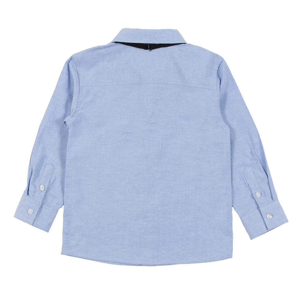 Chemise Manches Longues Cravate Bleue 2-12ans