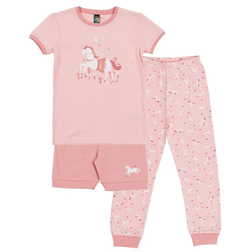 Unicorn 3 Pieces Pajamas 2-12y