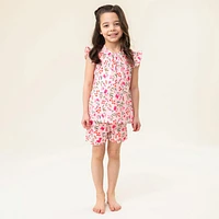 Flowers Short Pajamas 2-12y