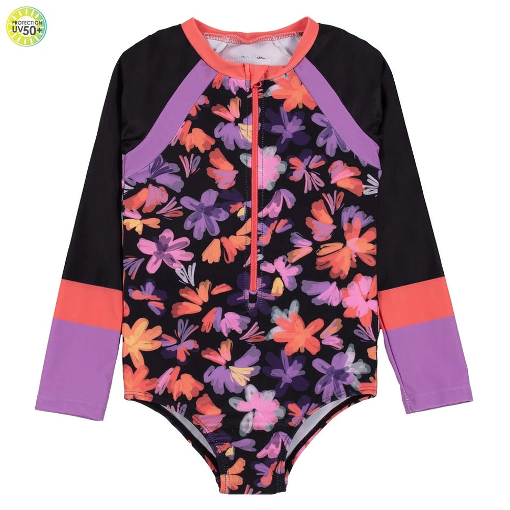 Bouquet Long Sleeves UV Swimsuit 4-14y