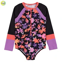 Bouquet Long Sleeves UV Swimsuit 4-14y