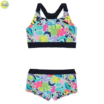 Tropical 2 Pieces Swimsuit 4-14y