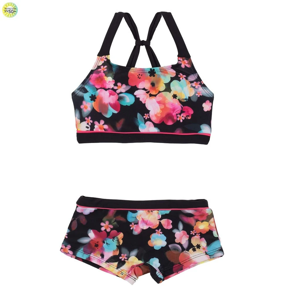 Maillot 2 Pièces Fleurs 4-14ans