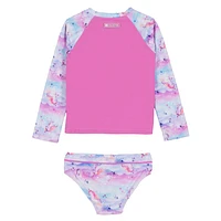 Unicorn 2 Pieces Long Sleeves UV Swimsuit 2-8y