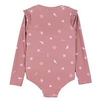 Seashells UV Long Sleeves Swimsuit 2-6y