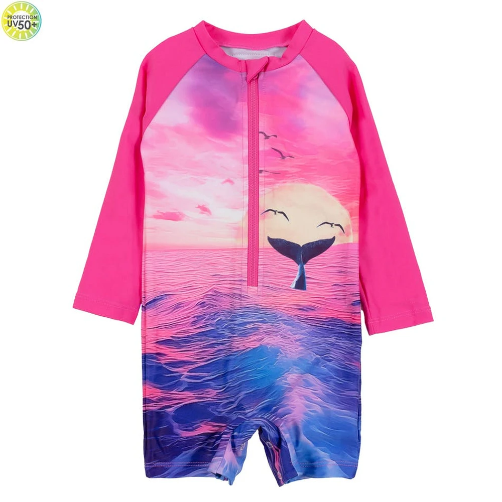 Whale Long Sleeves UV Swimsuit 6-24m