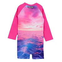 Whale Long Sleeves UV Swimsuit 2-4y