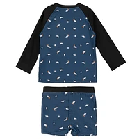 Birds UV Long Sleeves 2 Pieces Swimsuit 12-24m