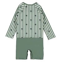 Striped Long Sleeves UV Swimsuit 6-24m